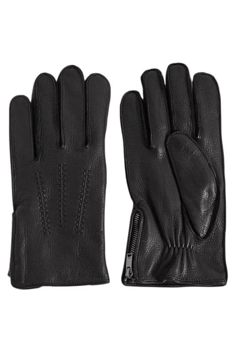 IOWA-LEATHER GLOVES BLACK by Reiss