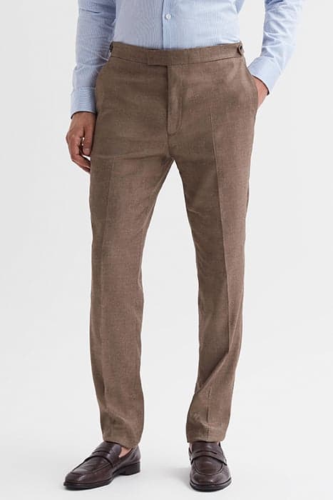 PADDOCK-WOOL TROUSER TOBACCO by Reiss