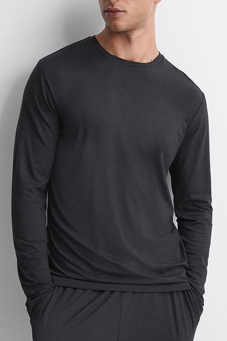 CROMER-LS JERSEY STRETCH CHARCOAL by Reiss