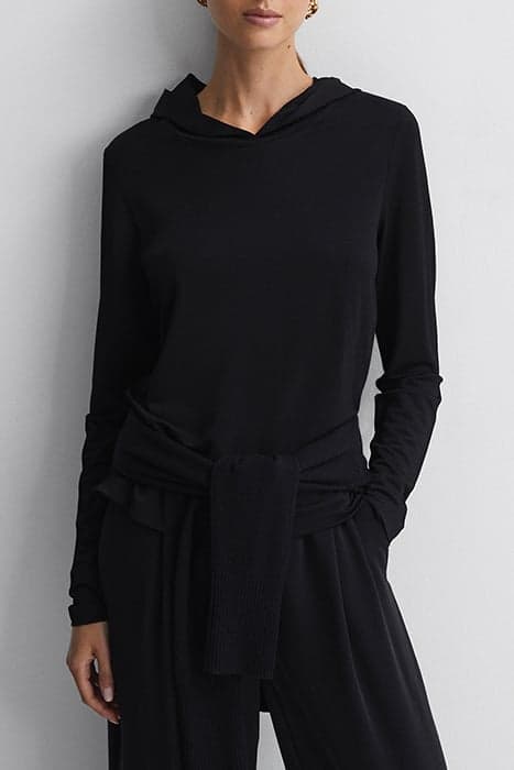 EMILIA-DRAPE LS CROSS OVE BLACK by Reiss