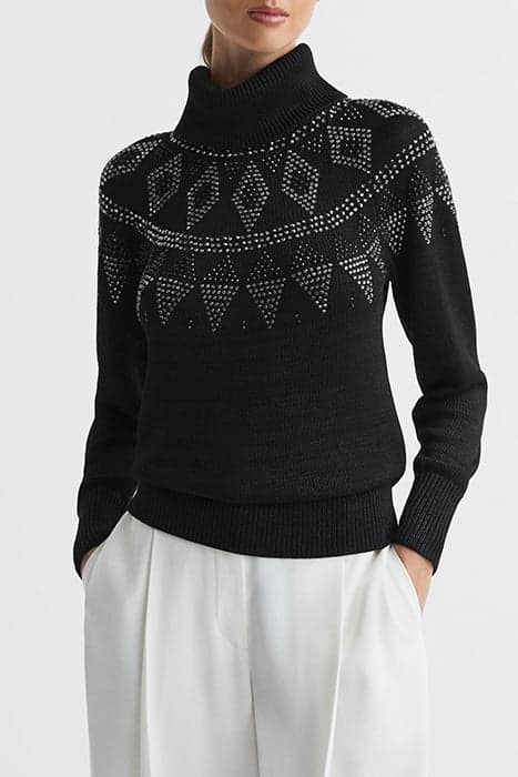 BELLA-EMBELLISHED FAIRISL BLACK by Reiss