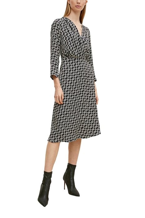 COMMA DRESSES GREY/BLACK by Comma