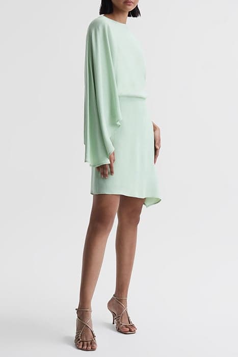 CHRISTY-SHORT CAPE DRESS SAGE by Reiss