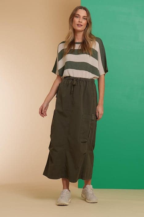 CARGOSKIRT LONG POCKETS ARMY by Geisha