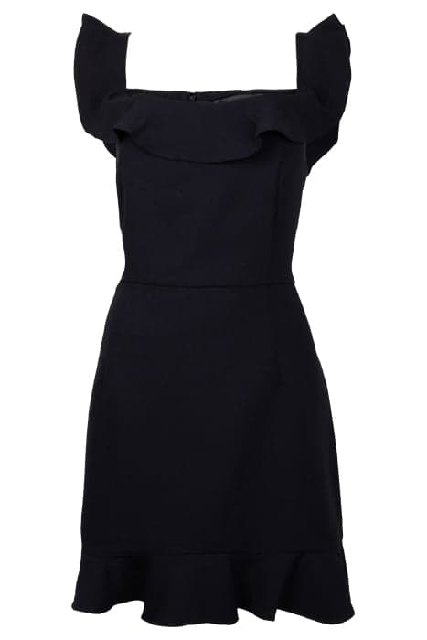 FRILL BARDOT TLRD DRESS SHORT BLACK by French Connection