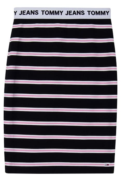 TJW STRIPE BODYCON M BLACK / MULTI by Tommy Hilfiger