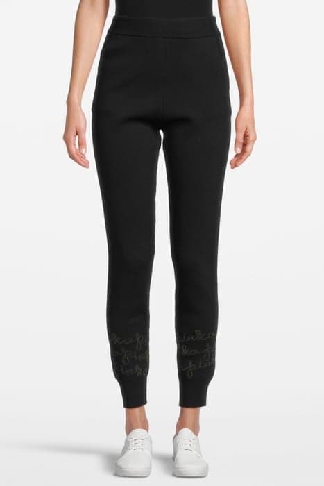 JODY JOGGER JACQUARD LOGO MAGL BLACK by PINKO