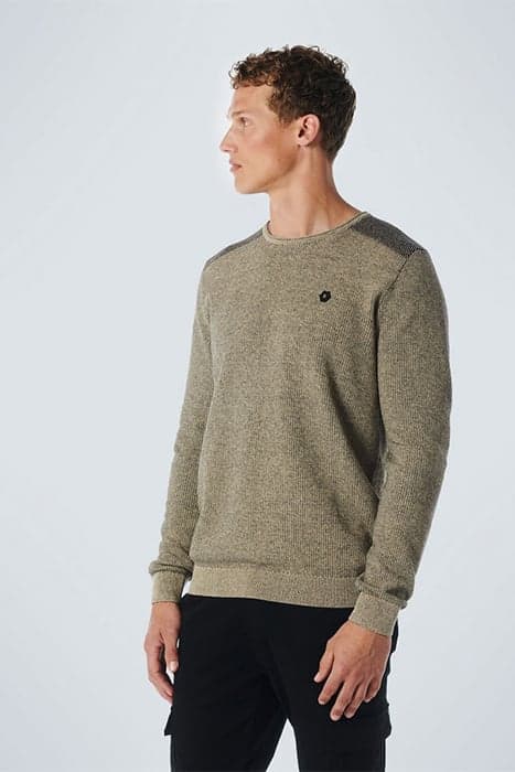 PULLOVER CREWNECK 2 COLOURED JACQUARD STONE by No Excess