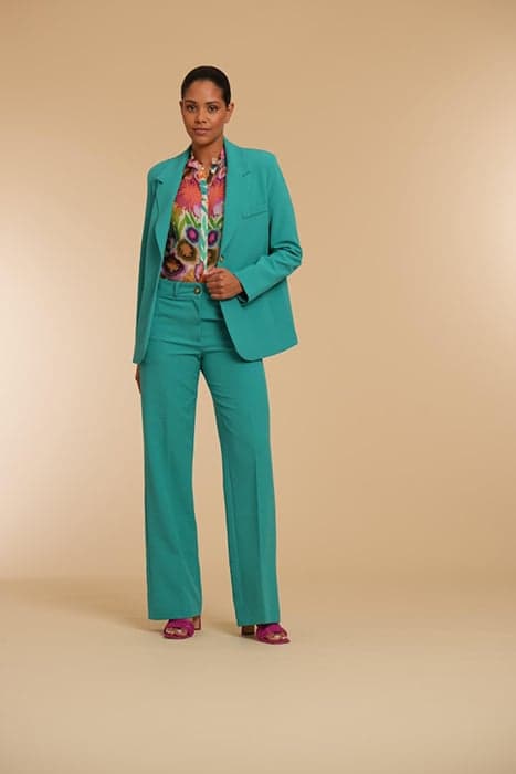 PANTALON SOLID STRAIGHT TEAL by Geisha