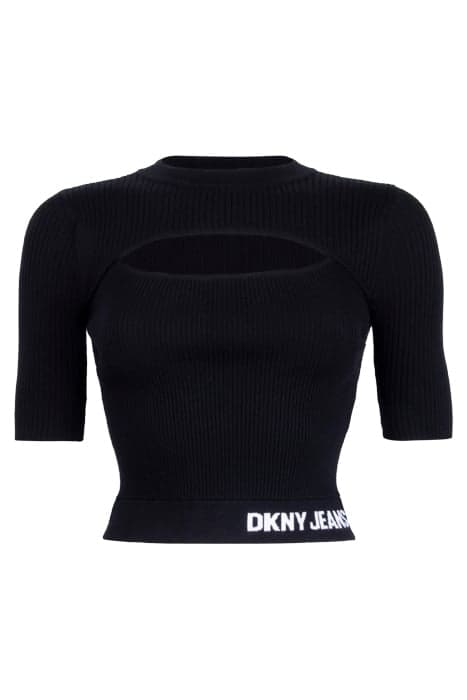 ELBOW SLEEVE CUT OUT BLK/WHT by DKNY