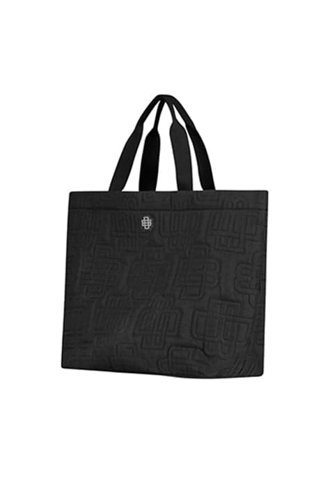 MONOGRAM QUILTED TOTE BAG BLACK by Black Bananas