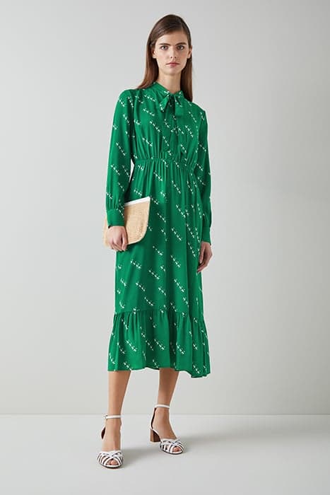 DR BRIDGET PETITE DRESS GREEN/CREAM by LK Bennett