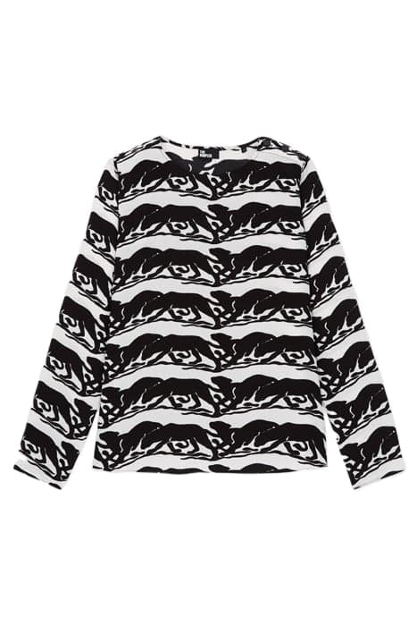 LONG-SLEEVED TOP BLACK / WHITE by The Kooples