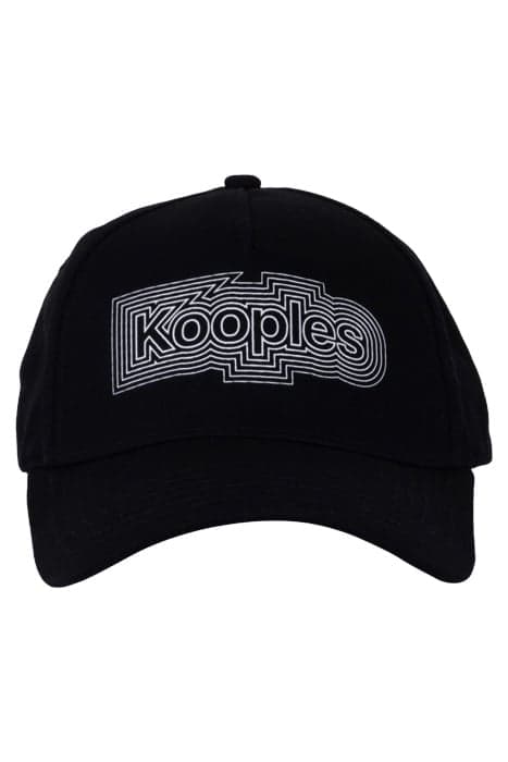 COTTON CAP WITH KOOPLES LOGO BLACK by The Kooples