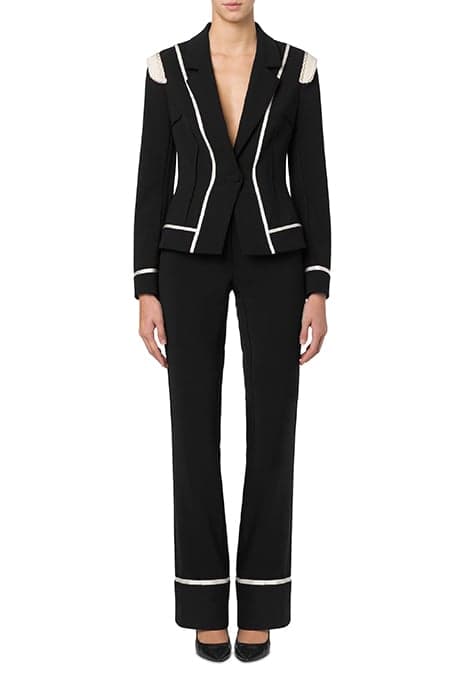 SARTORIAL DETAILS CREPE JACKET BLACK by Moschino