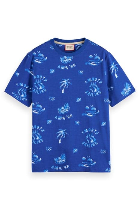 ALL OVER PRINT T-SHIRT BLUE SMOOTH SAILING AOP by Scotch & Soda