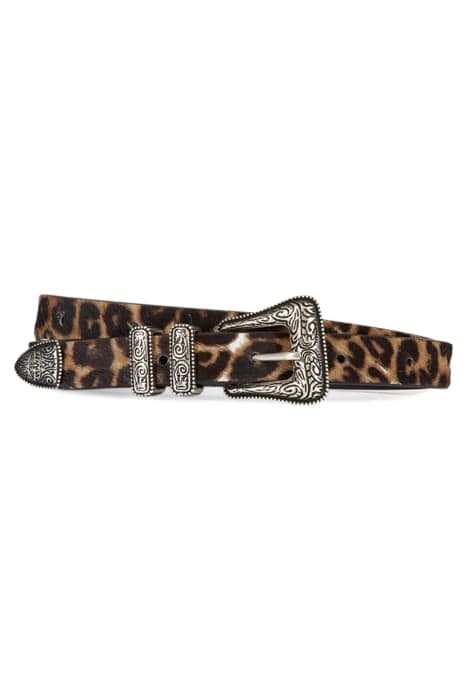 LEOPARD LEATHER BELT AND METALLIC WESTERN SET LEOPARD by The Kooples