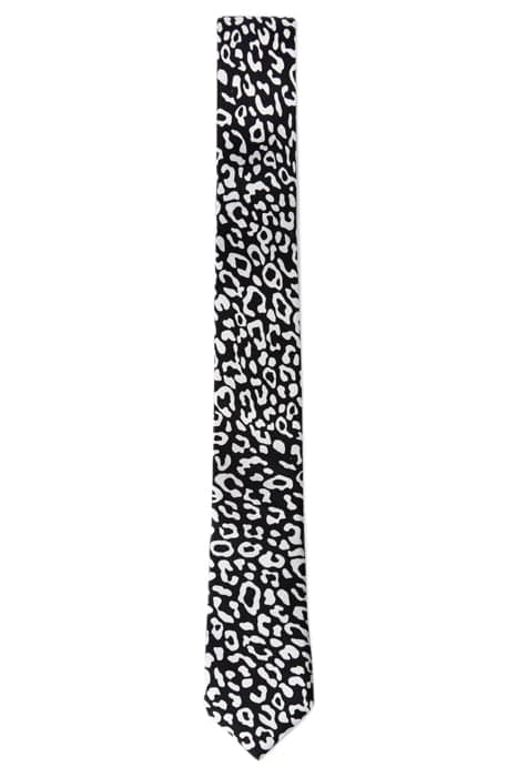 LEOPARD TIE BLACK WHITE by The Kooples