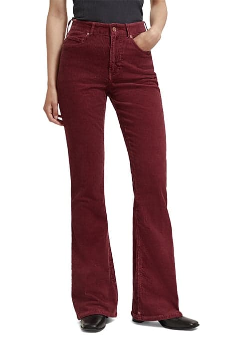 THE CHARM - HIGH RISE FLARED PANTS IN GARMENT DYE CORDUROY B by Scotch & Soda