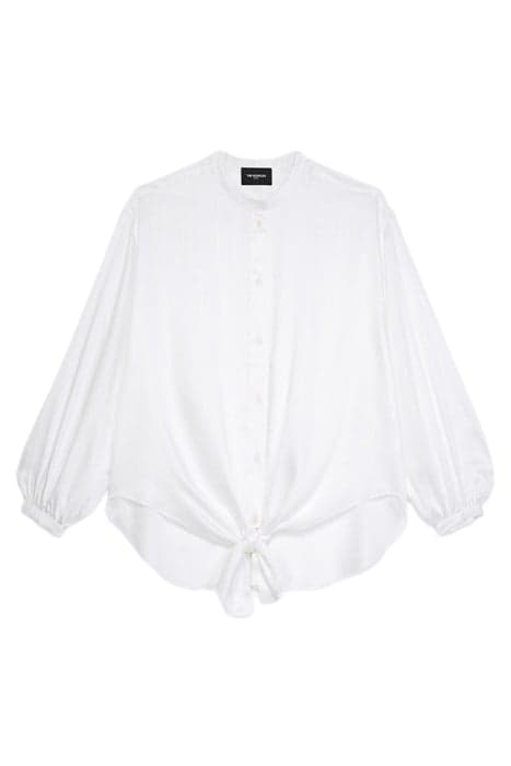 TIED BOW DETAIL SHIRT ECRU by The Kooples