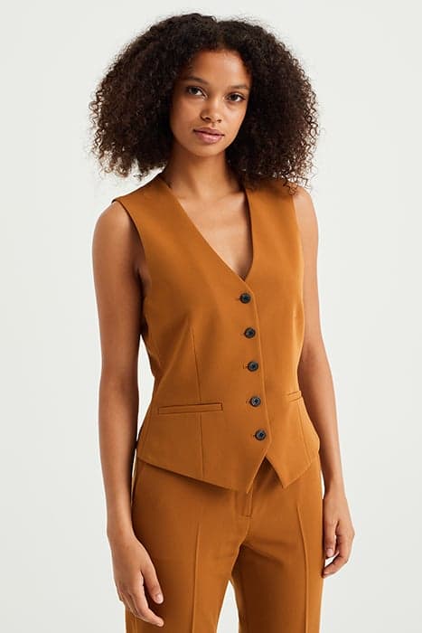 WAISTCOAT CINNAMON BROWN by WE Fashion