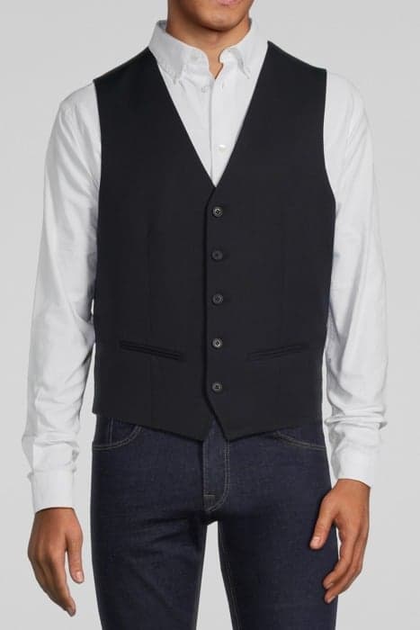 PER OUT SUIT VEST DARK NAVY by The Kooples