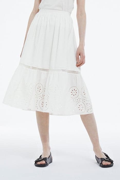 LONG SKIRT WITH EMBROIDERY WHITE by The Kooples