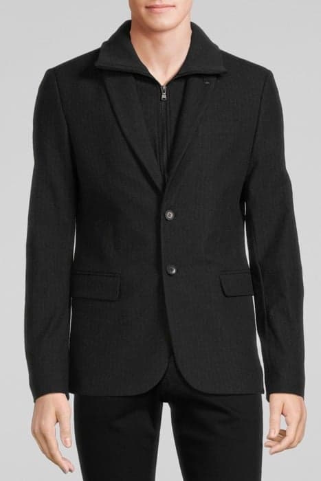 CHARCOAL PINSTRIPE SUIT JACKET ANTHRACITE by IKKS