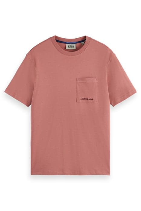 COTTON LYOCELL POCKET T-SHIRT WEATHERED PINK by Scotch & Soda