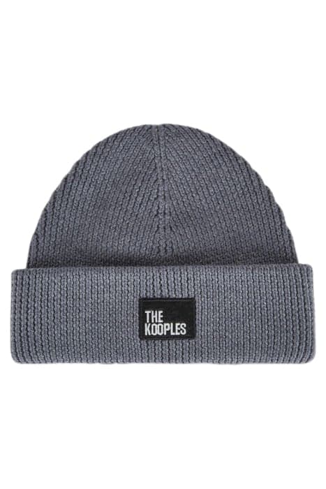 WOOL HAT WITH EMBROIDERED PATCH GREY by The Kooples