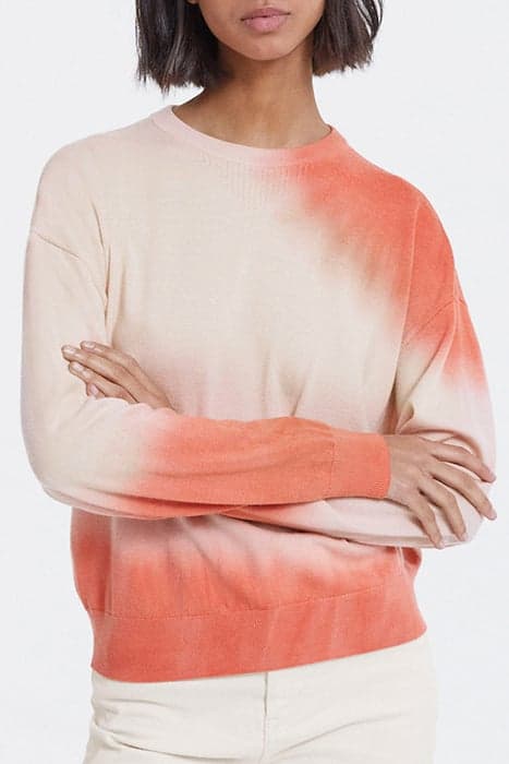 TYE AND DYE ROUND NECK SWEATER PEACH by The Kooples