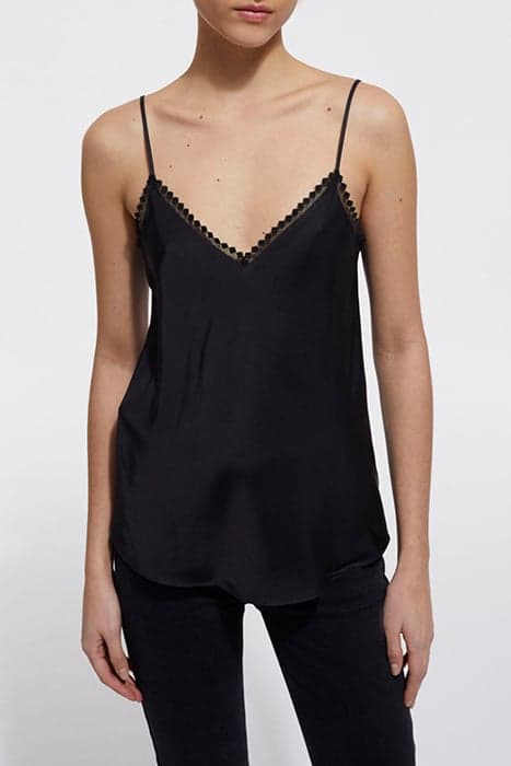 NIGHTIE TOP WITH LACE BLACK by The Kooples