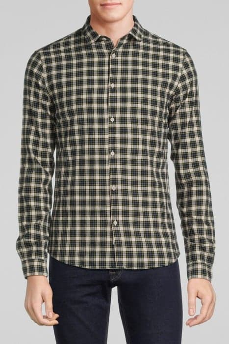 NAVY CHECKED SLIM SHIRT NAVY by IKKS