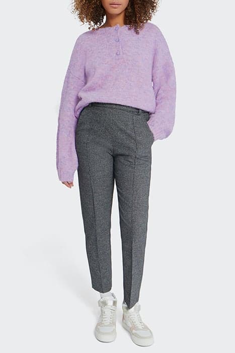 VIOLET MARL KNIT SWEATER WITH BUTTONED NECK by ICODE