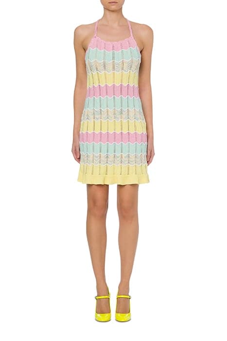 CHEVRON KNIT DRESS MULTICOLOR by Moschino