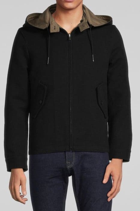 BLACK/BEIGE REVERSIBLE HOODED JACKET BLACK by IKKS