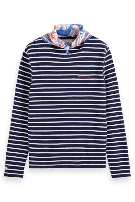 STRIPED LS T-SHIRT NAVY BLUE/ WHITE by Scotch & Soda