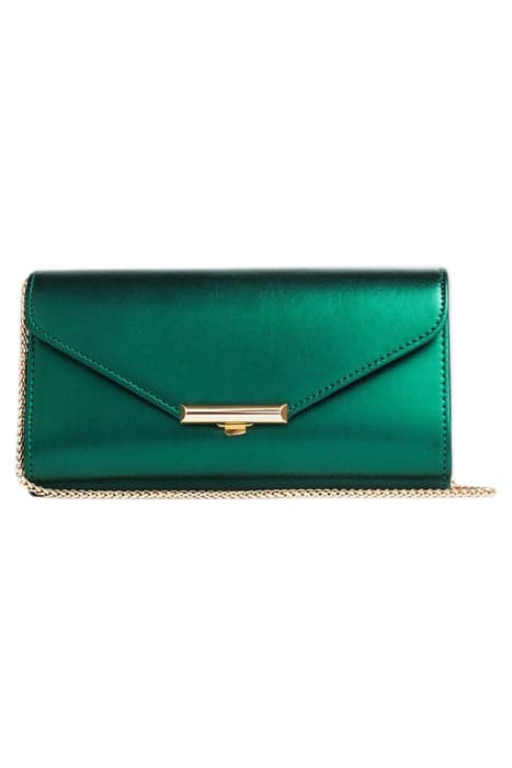 CU LUCY FLAP METALLIC GREEN by LK Bennett