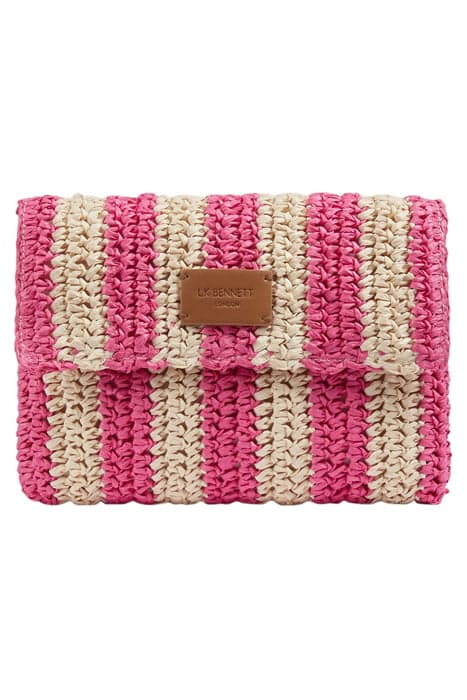 CU LISSY WEAVE CLUTCH PINK by LK Bennett