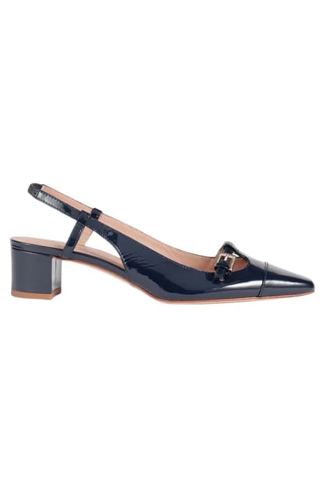 GRACIEBLOCKHEELBUCKLEDETA NAVY by LK Bennett