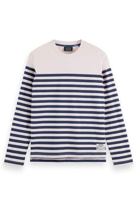 BRETON STRIPED LS T-SHIRT SEA FLOWER by Scotch & Soda