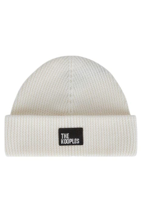 WOOL HAT WITH EMBROIDERED PATCH ECRU by The Kooples