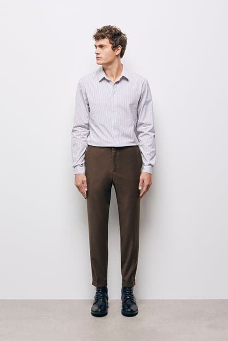 SUIT TROUSERS WITH ELASTIC BELT BROWN by The Kooples