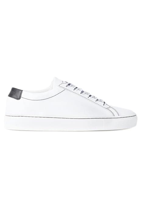 LEATHER SNEAKERS WITH VINYL INSERT WHITE by The Kooples