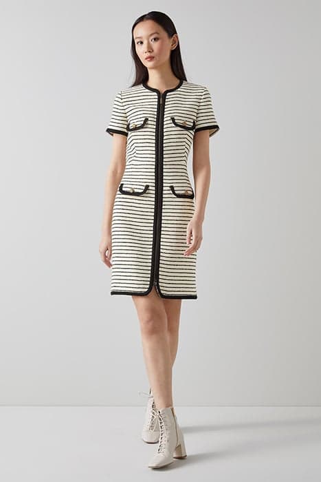 DR PRIYA STRIPE TWEED CREAM/BLACK by LK Bennett