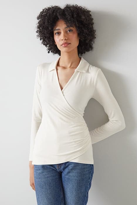 TJ SASKIA - JERSEY COLLAR IVORY by LK Bennett