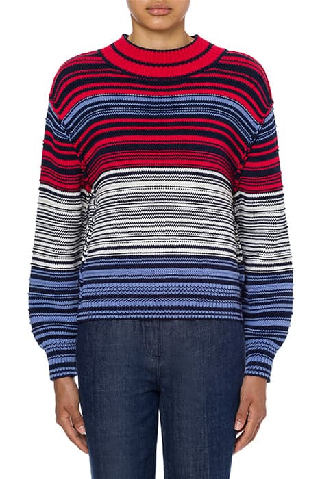 STRIPED COTTON SWEATER BLUE by Moschino