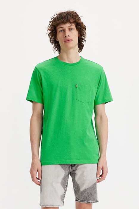 SS CLASSIC POCKET TEE BRIGHT GREEN by Levi's