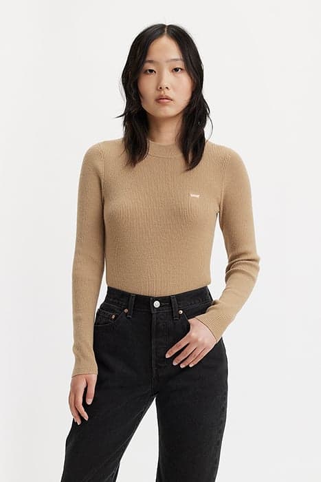 RIB CREW SWEATER TRAVERTINE by Levi's