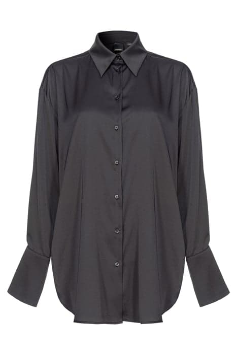 CONTROLLORE CAMICIA RASO FLUIDO POLY BLACK by PINKO